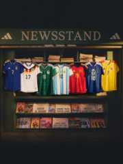 Visual composition featuring the FIFA World Cup 26™ Home Kits