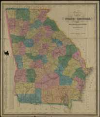 Map of Georgia, 1851