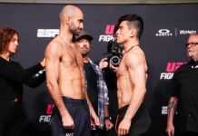 Kevin Vallejos Stuns Giga Chikadze with Spinning Backfist KO Giga Chikadze and Kevin Vallejos, UFC Vegas 112