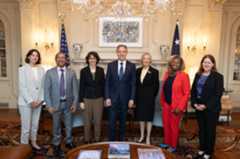 Secretary of State greets the 2023-2024 Jefferson Science Fellows