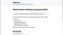 シンプルなHTMLで、モダンなWebページを簡単に作成できるclassレスの超軽量CSSフレームワーク -new.css