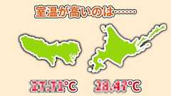 北海道の部屋の方が東京よりもちょっと暑い