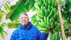 皮まで丸ごと食べられる「もんげーバナナ」を開発した岡山市の田中節三さん