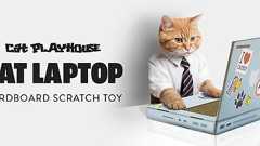 Cat Scratch Laptop : Cardboard toy for geeky cats.