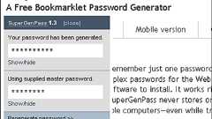 各サイトのパスワードをたった一つのマスターパスワードだけですべて管理できるすごいブックマークレット「SuperGenPass」