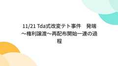 11/21 Tda式改変テト事件 発端~権利譲渡と使用禁止解除一連の過程 - Togetter