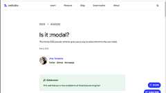 モーダル要素の実装に便利なCSSの新機能「:modal疑似クラス」、主要ブラウザのすべてにサポートされました