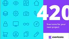 もうアイコン素材に困らない!CC0でSVG完備、420種類のシンプルにデザインされたアイコン素材 -Evericons | コリス