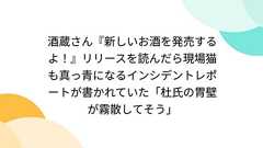 酒蔵さん『新しいお酒を発売するよ!』リリースを読んだら現場猫も真っ青になるインシデントレポートが書かれていた「杜氏の胃壁が霧散してそう」
