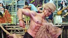 ヒンドゥー教の女神が「悪魔」のトランプ大統領を退治、米印の現状を象徴する祭りに