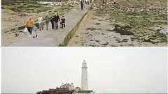 潮の満ち引きによって姿を変える風景:ハムスター速報