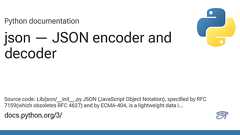 json — JSON encoder and decoder