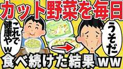 【どうなの?】ワイちゃん、カット野菜を食べ続け〇亡www【有益スレ】【ゆっくり解説】