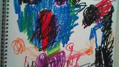 子供が描いた絵が怖い。 : もみあげチャ〜シュ〜