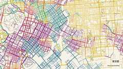道路を方角ごとに塗り分けると、その街のでき方がわかる