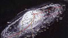 映画「スター・ウォーズ」の世界の銀河系地図