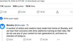 Bluesky、「ユーザーデータをAIのトレーニングに使わない」宣言