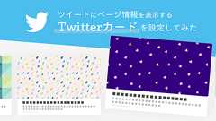 ツイートにページ情報を表示する「Twitterカード(Twitter Cards)」を設定してみた