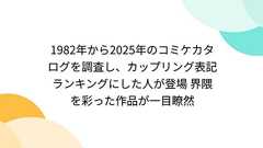 1982年から2025年のコミケカタログを調査し、カップリング表記ランキングにした人が登場 界隈を彩った作品が一目瞭然