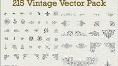 無料とは思えないほど緻密で美しい!215種類の飾りやイラストが揃ったヴィンテージデザインのベクター素材