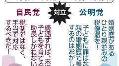 未婚親の支援策、自公が対立 自民「未婚の出産を助長」:朝日新聞デジタル