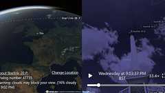 夜空に輝く人工衛星の位置をストリートビューの上に重ねて表示してくれるウェブアプリ「See A Satellite Tonight」を使ってみた