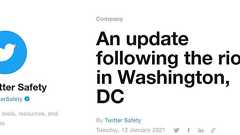 Twitter、米大統領就任式に向けて7万件のアカウントを凍結