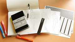 シンプルな無地ノートを方眼紙・罫線・ウェブ&ファッションデザイン帳などに変えられるマルチノート「SketchyNotebook」新モデルレビュー