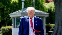 トランプ氏、マイナス成長は「バイデンのせいだ」-関税効果を主張