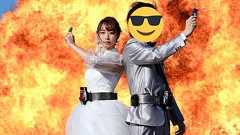 「爆破ウェディング」撮影を決めた特撮ファンに祝福の嵐 “聖地”岩船山で爆煙をバックにサイクロン! ジョーカー! 結婚! | ねとらぼ