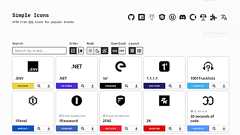無料で人気ブランドのロゴなど3000個以上のSVGアイコンをダウンロードできるサイト「Simple Icons」