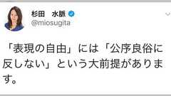 表現の自由には公序良俗に反しないというトンデモ解釈の国会議員
