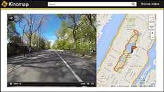 自転車で走行したムービーとGPSの軌跡をマップでシンクロさせて表示する「Kinomap」