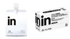 まっさらなパッケージの「inゼリー」 〈完全〉なので中味訴求なし