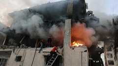 イスラエルによるガザ空爆で21人死亡 民間防衛機関報告