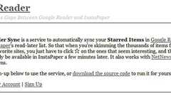 Google Readerでスターを付けるとInstapaperに登録する「InstaReader」