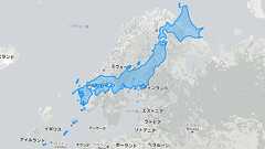 「意外とデカい日本列島」などメルカトル図法にゆがめられていない本当の国の大きさが分かる「The True Size Of ...」