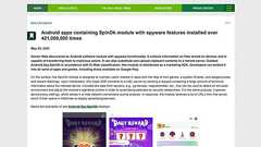 AndroidスパイウェアがGoogle Playストアで4億2100万回インストール、確認を