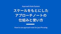 アプローチノート実践講座:リックの分析からオリジナルフレーズ作成まで