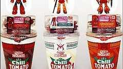 新たなシャア専用カップヌードル3種が登場、今度はガンプラがおまけ