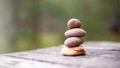 A close-up view of a stack of rocks A close-up view of a stack of rocks