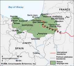 Extent of the Basque language area