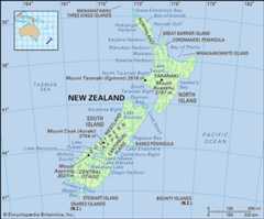Physical features of New Zealand