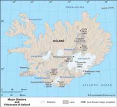 Volcanoes and glaciers of Iceland