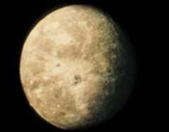 Oberon, outermost of the five major moons of Uranus