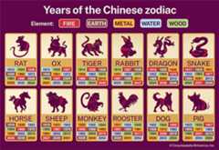 Chinese zodiac chart