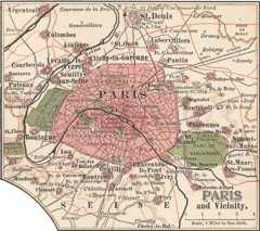map of Paris c. 1900