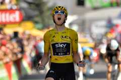 Geraint Thomas on Alpe d'Huez