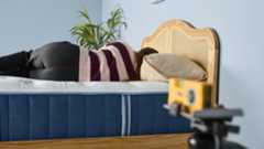 Testing the pressure relief and support offered by the Bear Elite Hybrid in our sleep studio