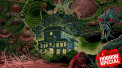 Key art for Alone in the Dark 1992, with the GamesRadar+ Horror Special badge